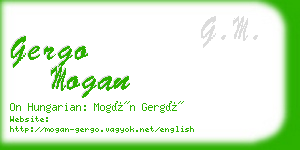 gergo mogan business card